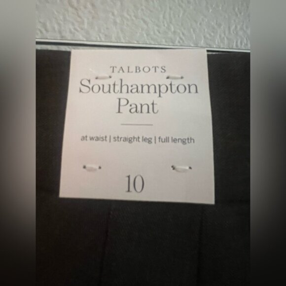 Talbots Southampton Straight Leg Pants – Polished Twill, Size 10 (NWT) - Picture 4 of 4